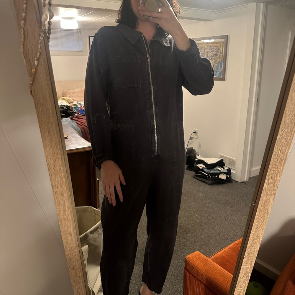 Black Zip-Up Jumpsuit